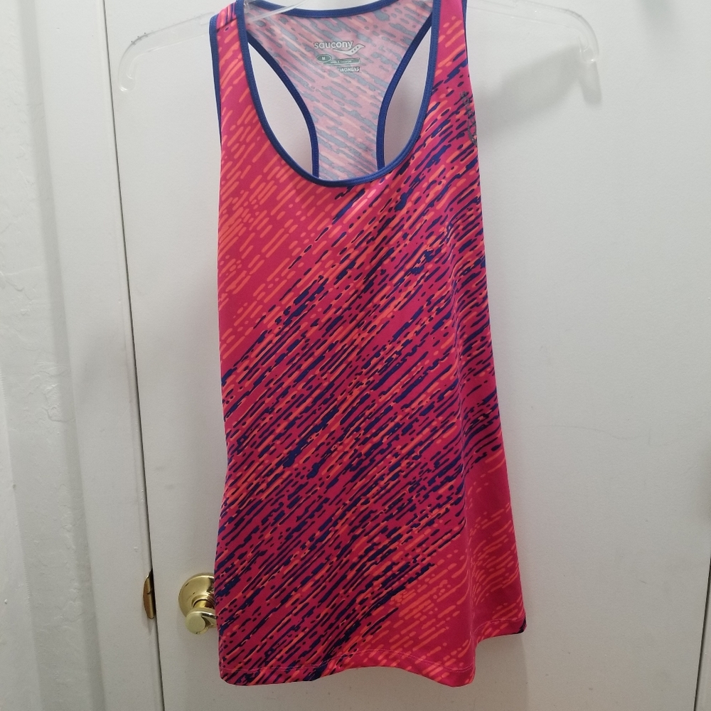 Saucony Womens Tank Top Multi Color Medium